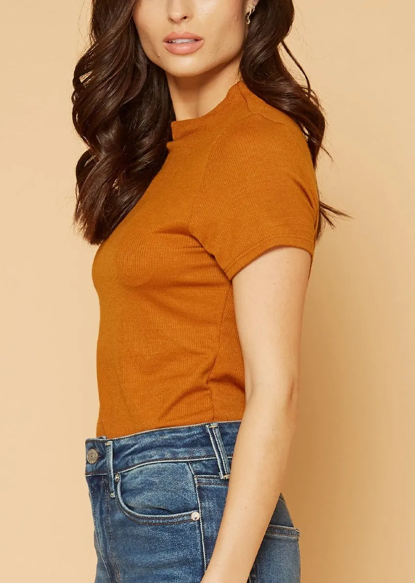 Women's Ribbed Funnel Bodysuit