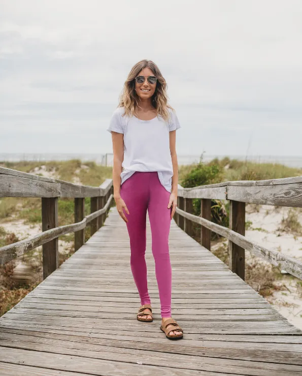 Women's Soft 100% Cotton Petite Leggings | Road