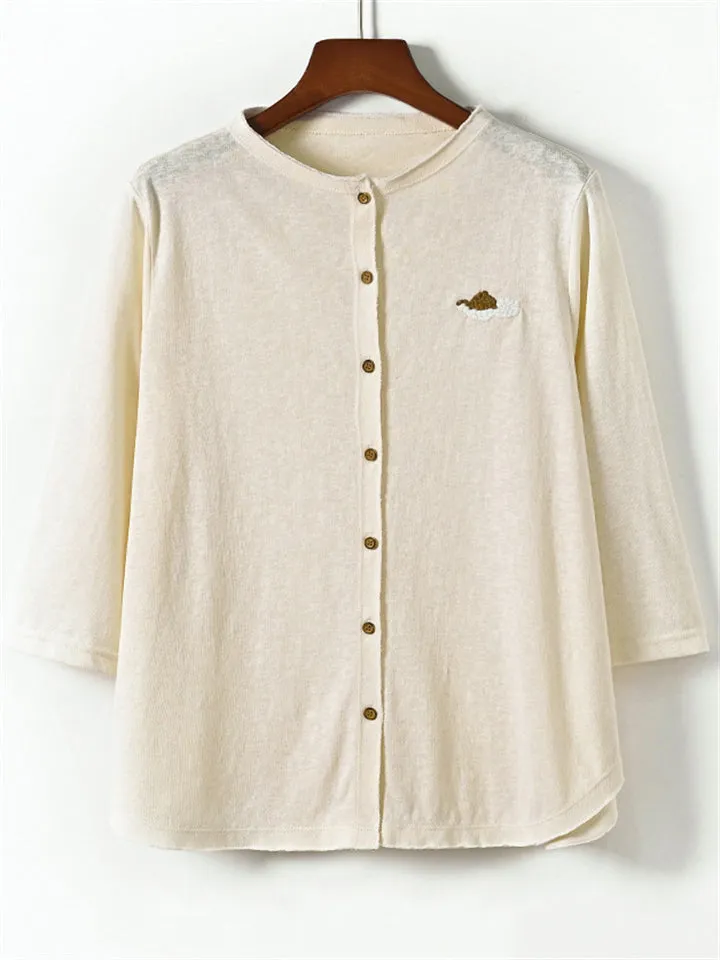Women's Soft Comfort Cloud Pattern Knitted Shirts