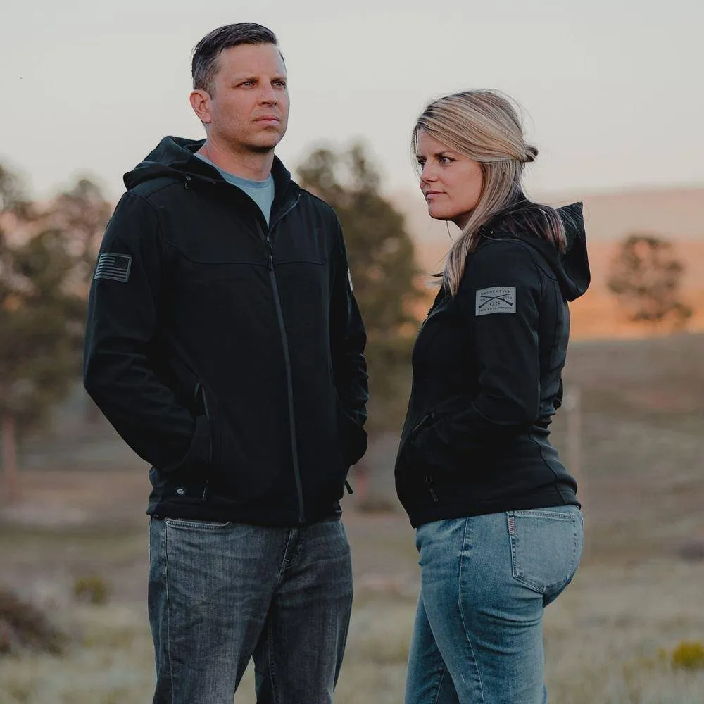 Women's Soft Shell Hoodie - Black