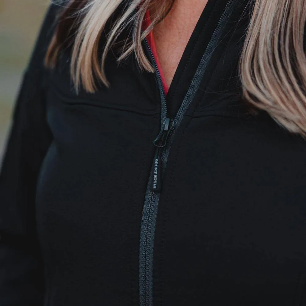 Women's Soft Shell Hoodie - Black