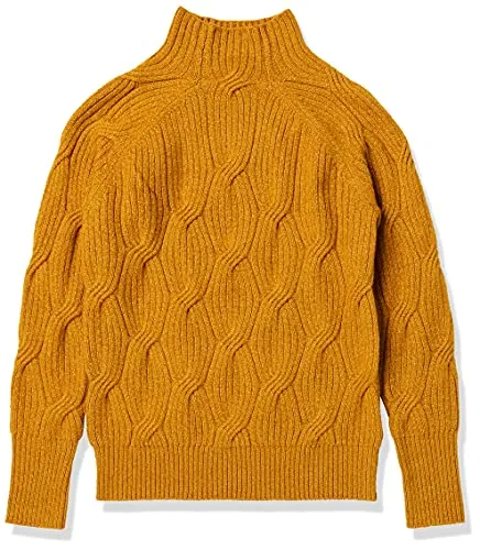 Women's Soft Touch Funnel Neck Cable Sweater, Grey Heather, Medium
