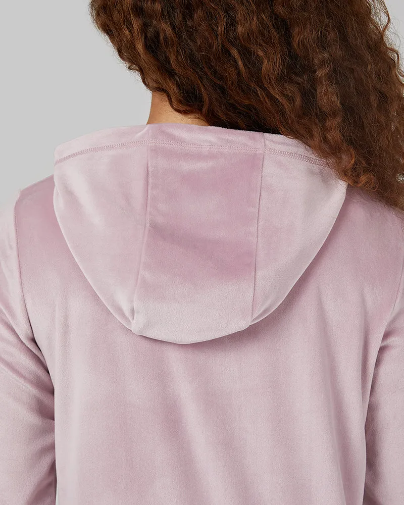 WOMEN'S SOFT VELOUR HOODED FULL-ZIP