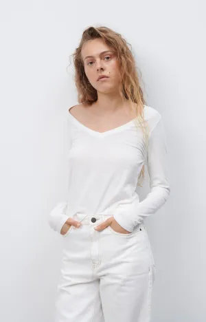 WOMEN'S T-SHIRT LS GAMIPY - WHITE