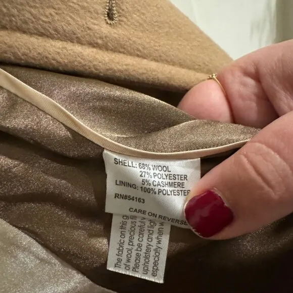 Women's Tan Calvin Klein Peacoat Size 2
