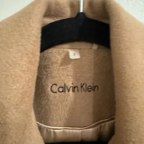 Women's Tan Calvin Klein Peacoat Size 2