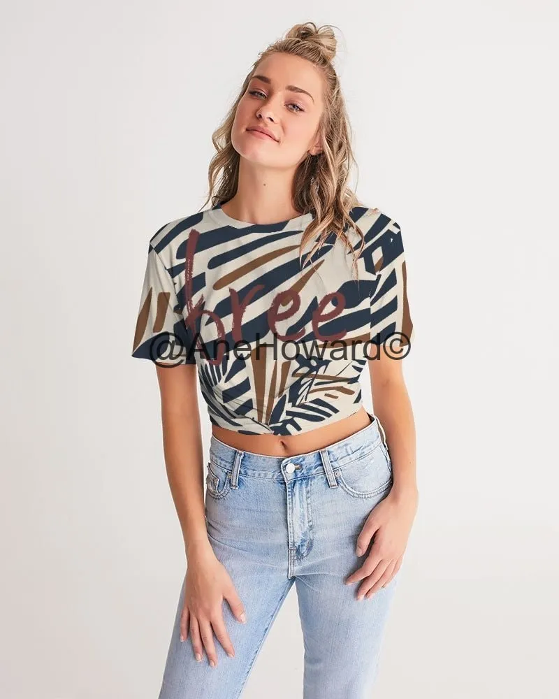 Women's Twist-Front Cropped Tee Go Wild