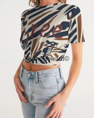 Women's Twist-Front Cropped Tee Go Wild