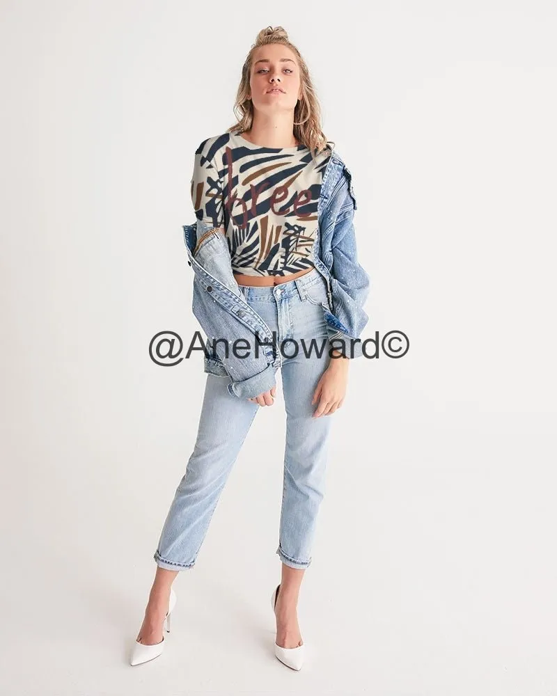 Women's Twist-Front Cropped Tee Go Wild