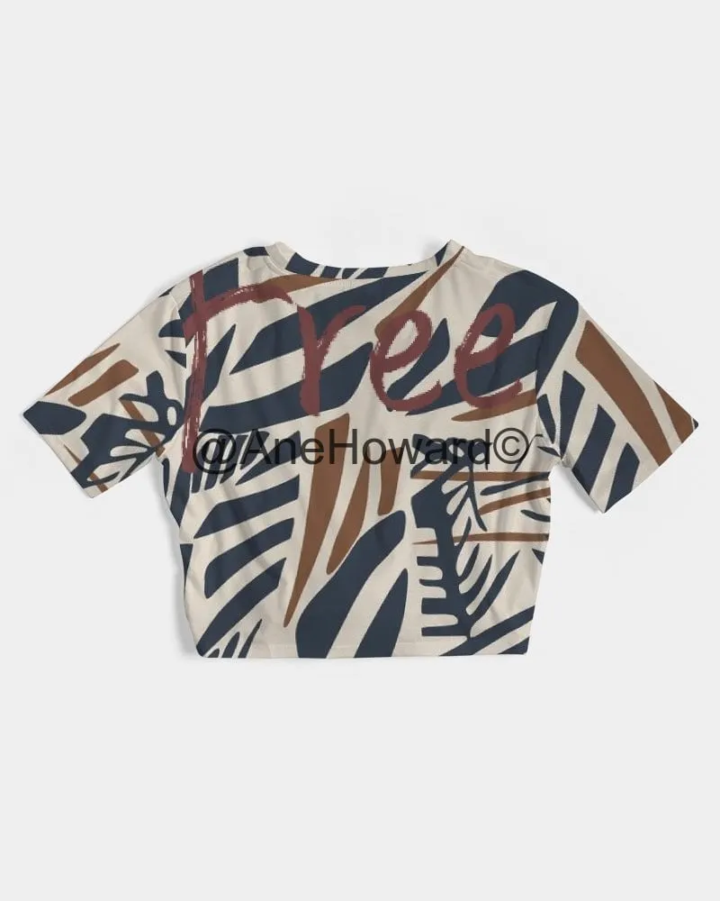 Women's Twist-Front Cropped Tee Go Wild
