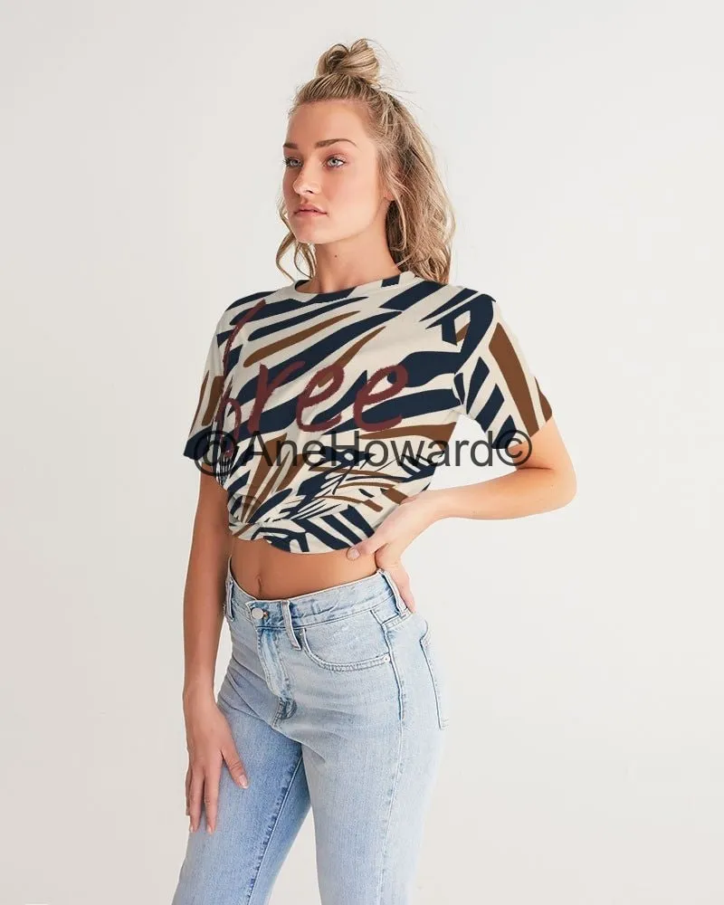 Women's Twist-Front Cropped Tee Go Wild