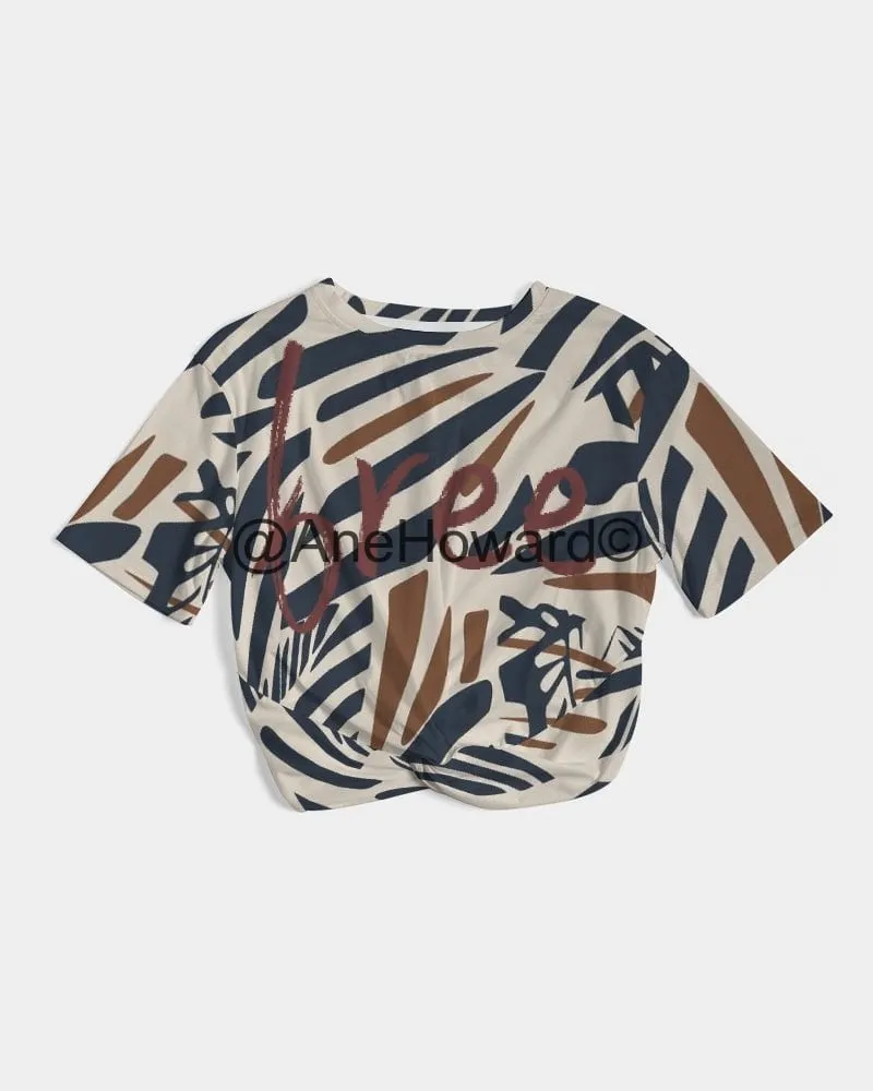 Women's Twist-Front Cropped Tee Go Wild