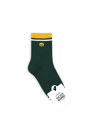 Women's Two-Color Smile Line Crew Socks