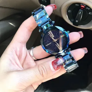 Women's Watch Roman Scale Starry surface Stainless Steel Strap elegant watch
