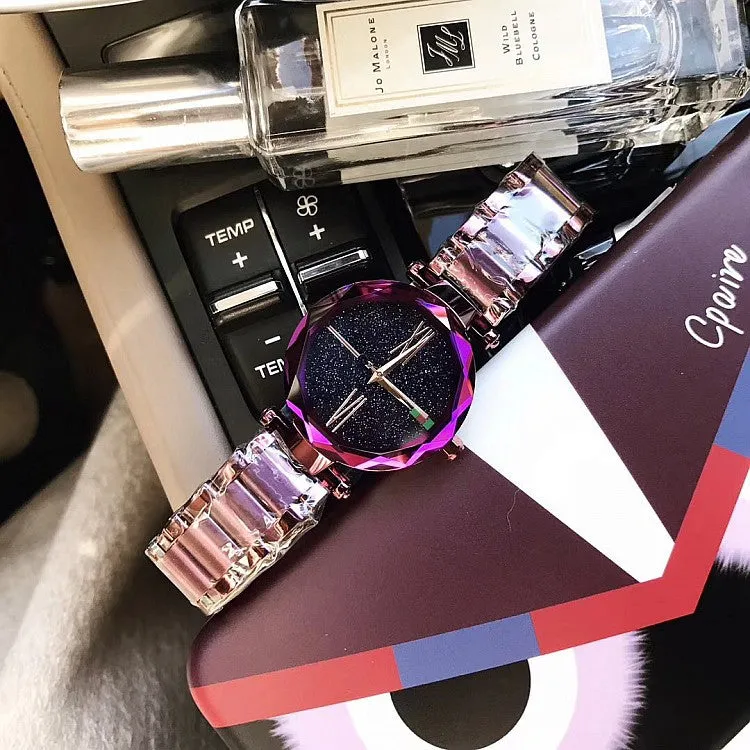 Women's Watch Roman Scale Starry surface Stainless Steel Strap elegant watch