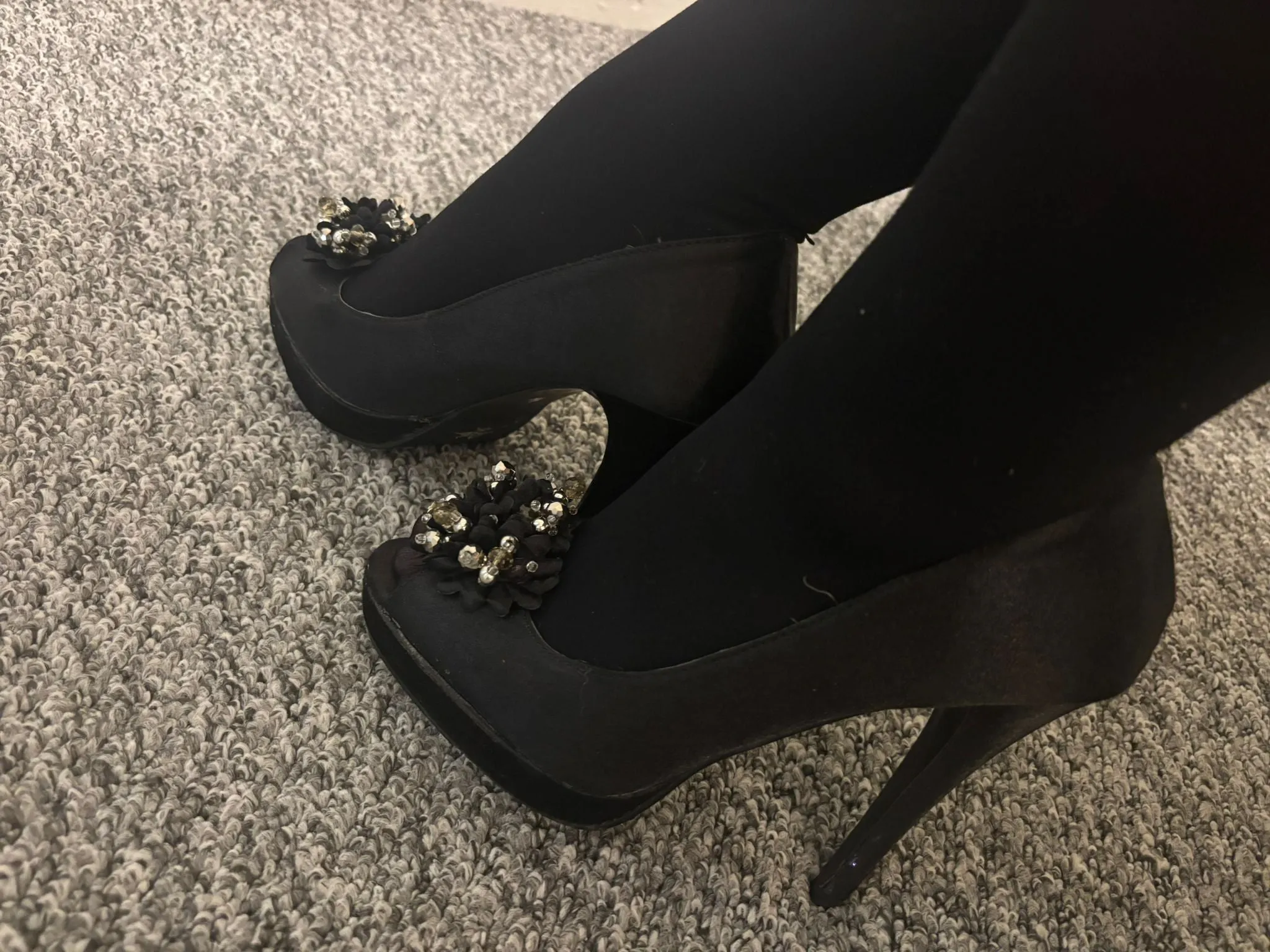 Worn shoes and tights
