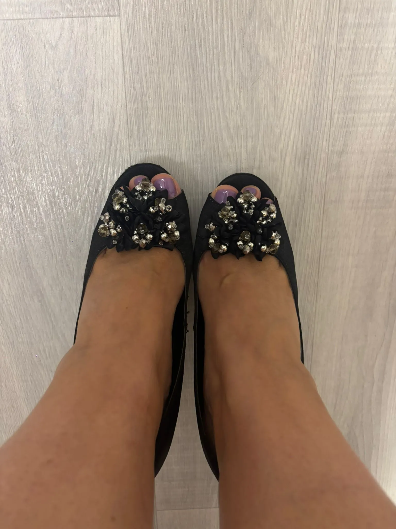 Worn shoes and tights