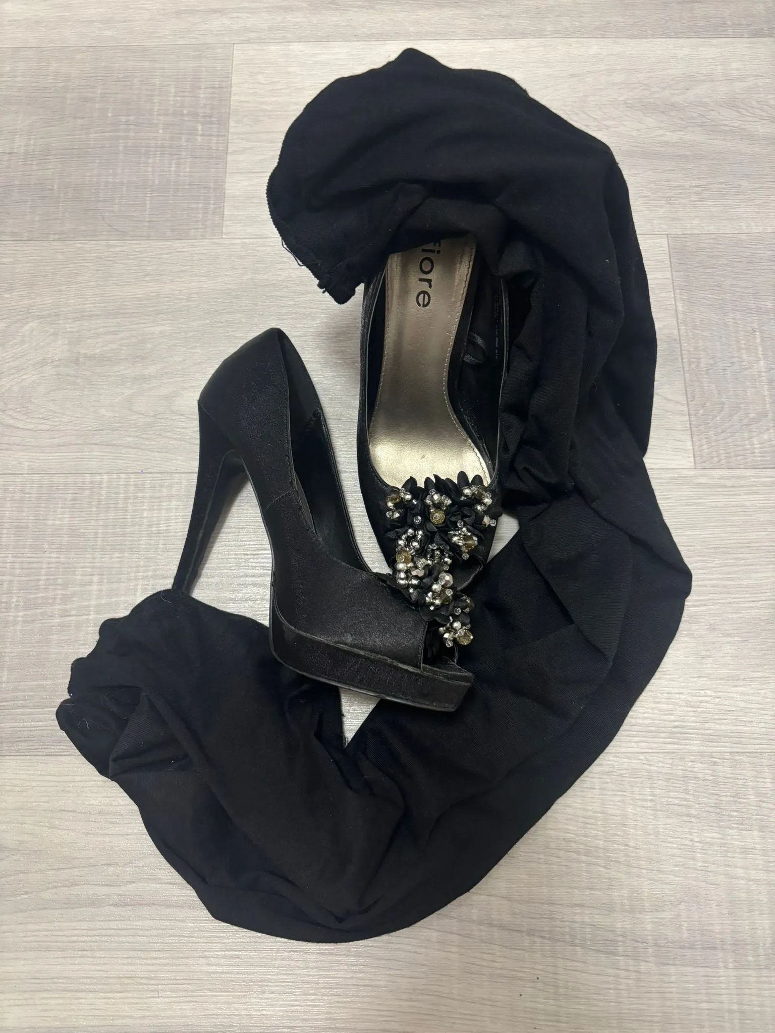 Worn shoes and tights