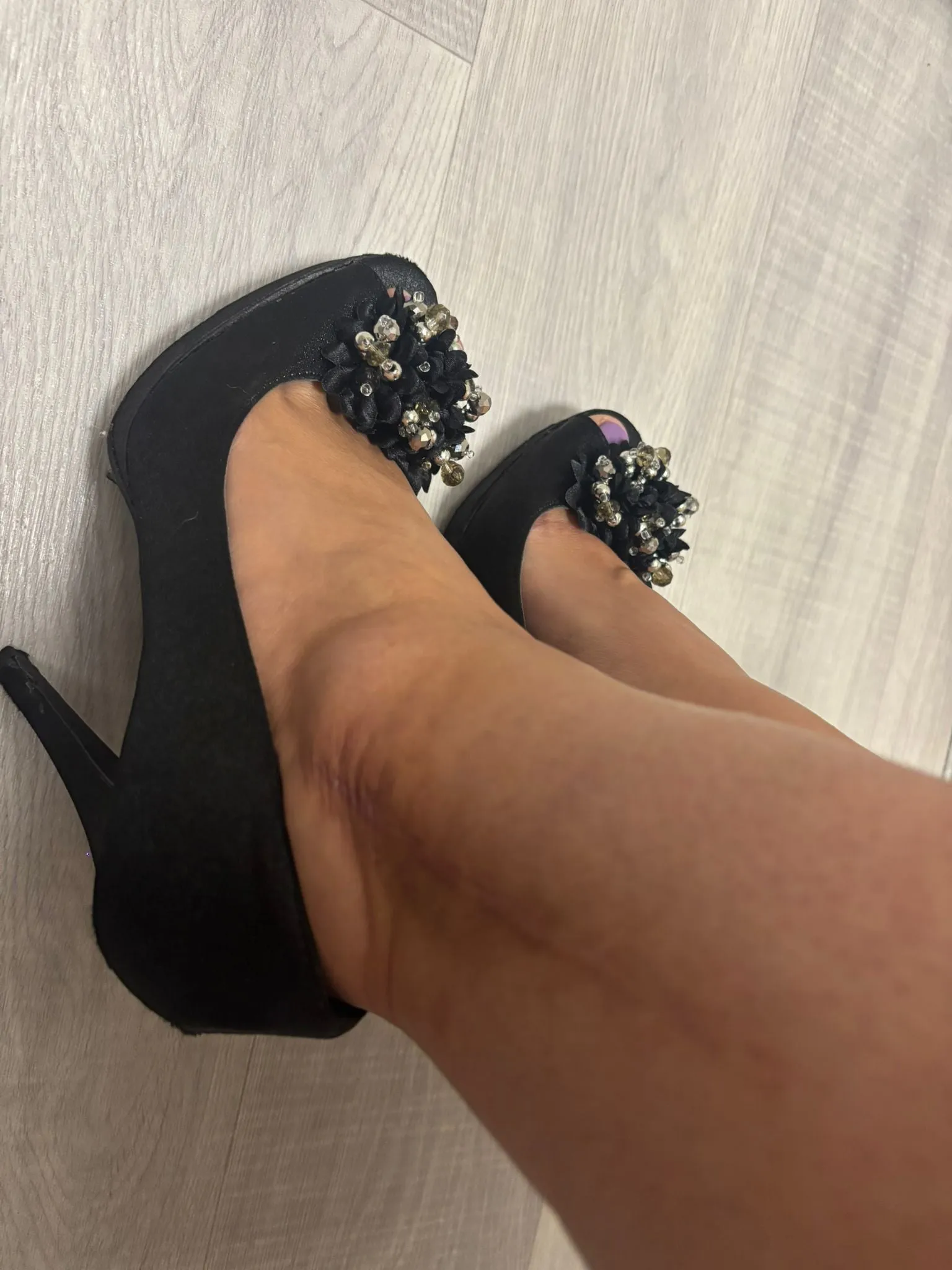Worn shoes and tights