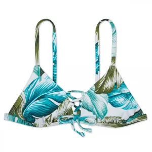 Xhilaration Women's Lace-Up Front Triangle Bikini Top