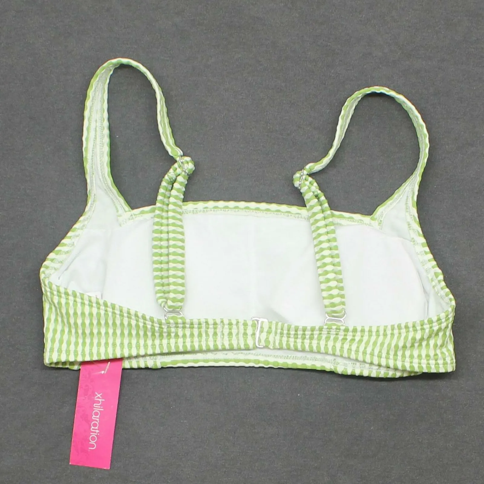 Xhilaration Women's Textured Square Neck Bralette Bikini Top