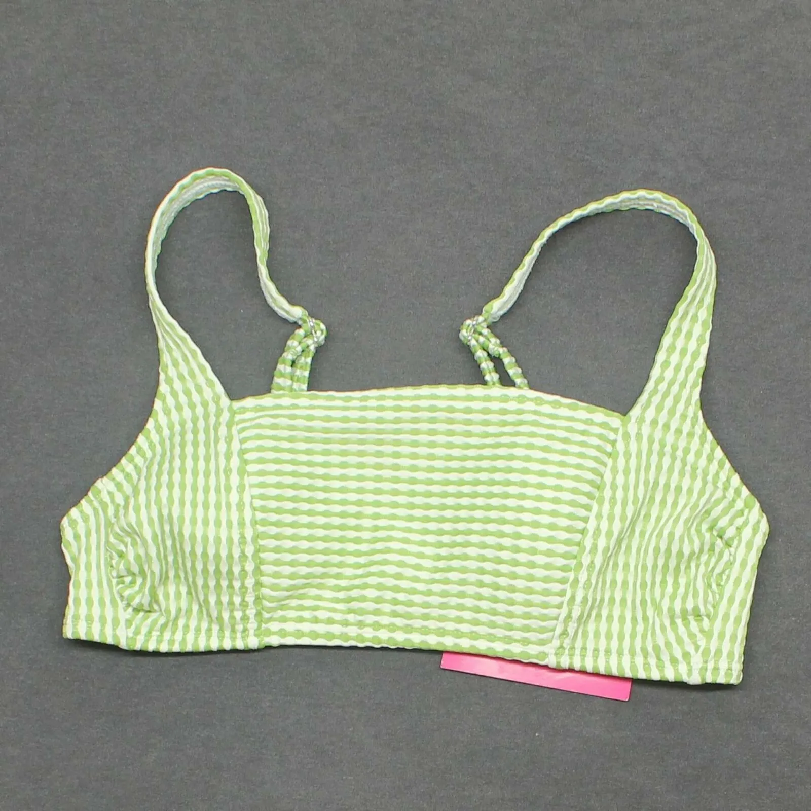 Xhilaration Women's Textured Square Neck Bralette Bikini Top