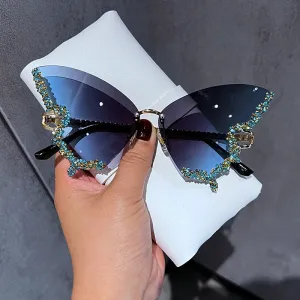 Y2K Vintage Rimless Oversized Women's Eyewear