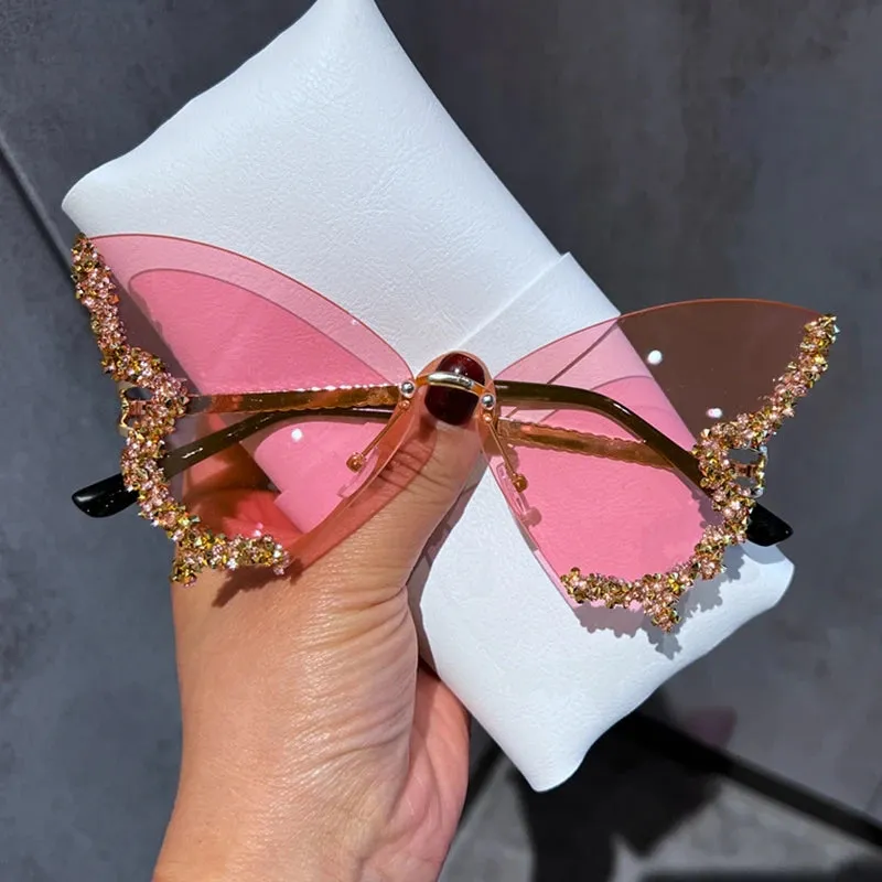 Y2K Vintage Rimless Oversized Women's Eyewear