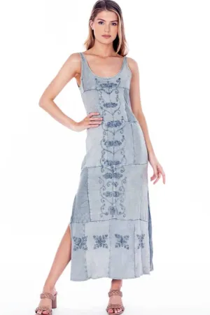 Young Threads Long Knitted Patchwork Western Dress