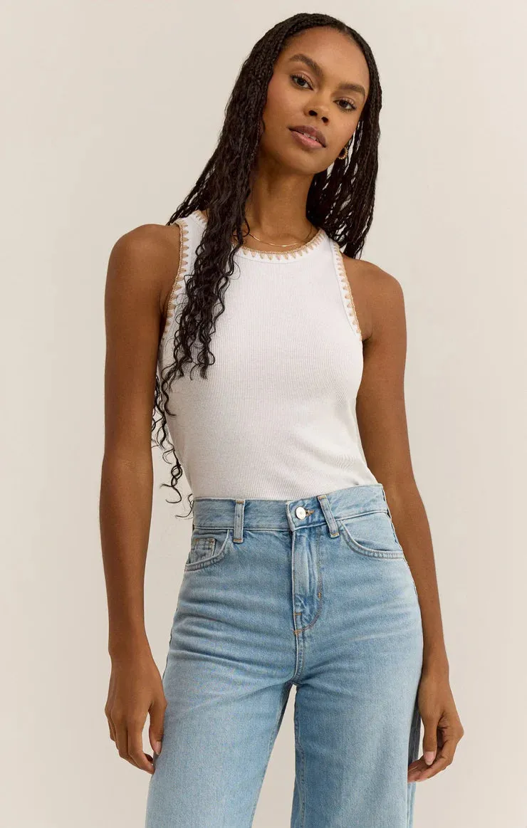 Z Supply Avril Rib Whipstitch Tank
