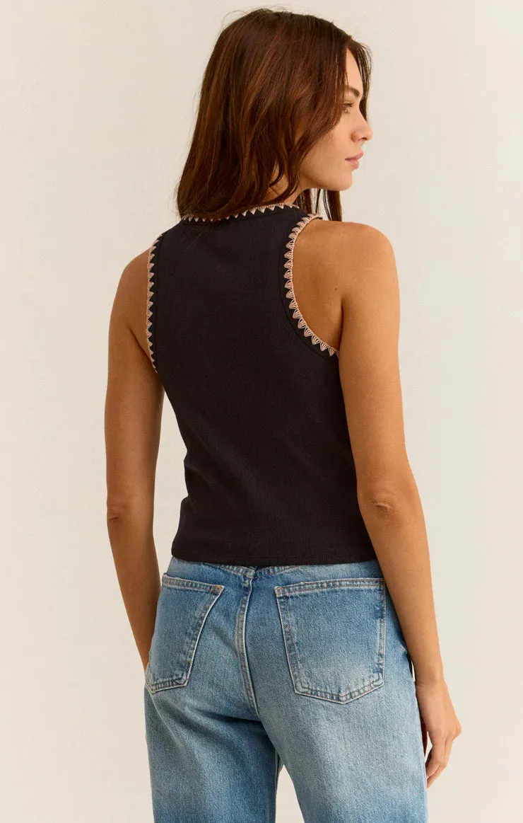 Z Supply Avril Rib Whipstitch Tank