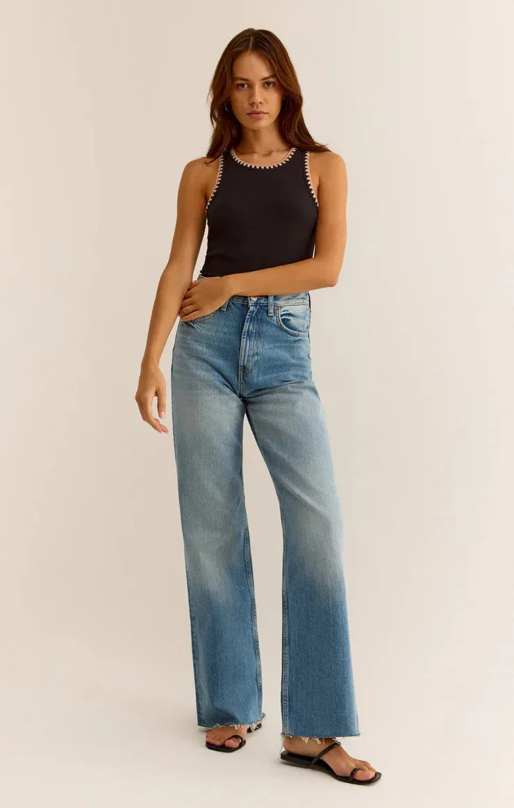 Z Supply Avril Rib Whipstitch Tank