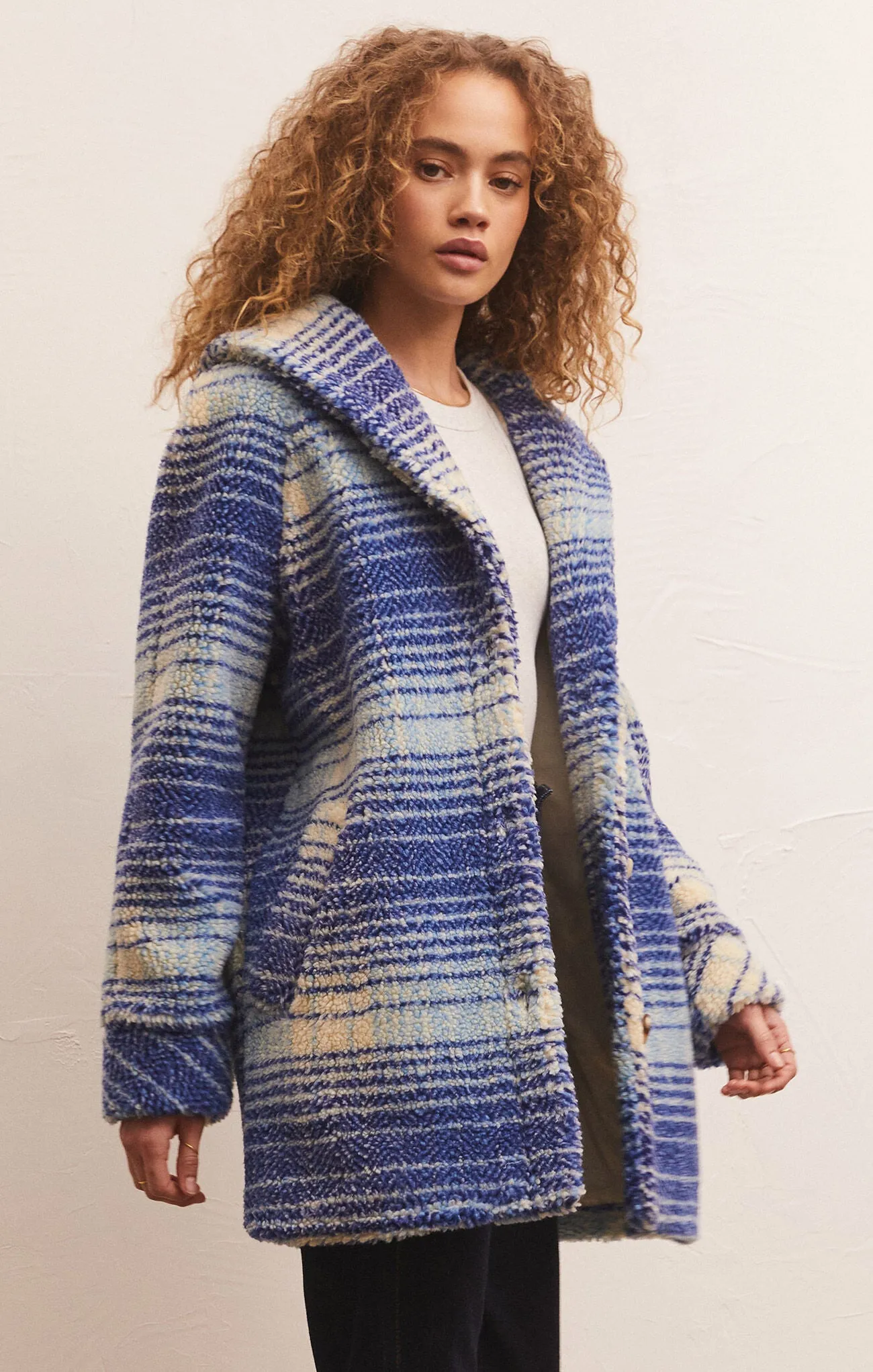 Z Supply Hastings Sherpa Plaid Coat