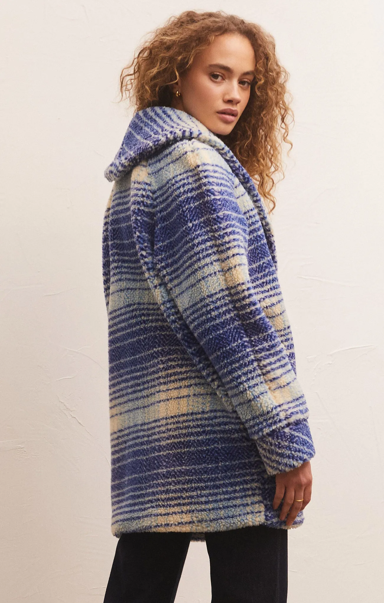 Z Supply Hastings Sherpa Plaid Coat
