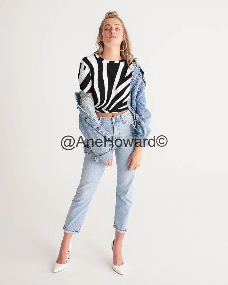 Zebra  Women's Twist-Front Cropped Tee