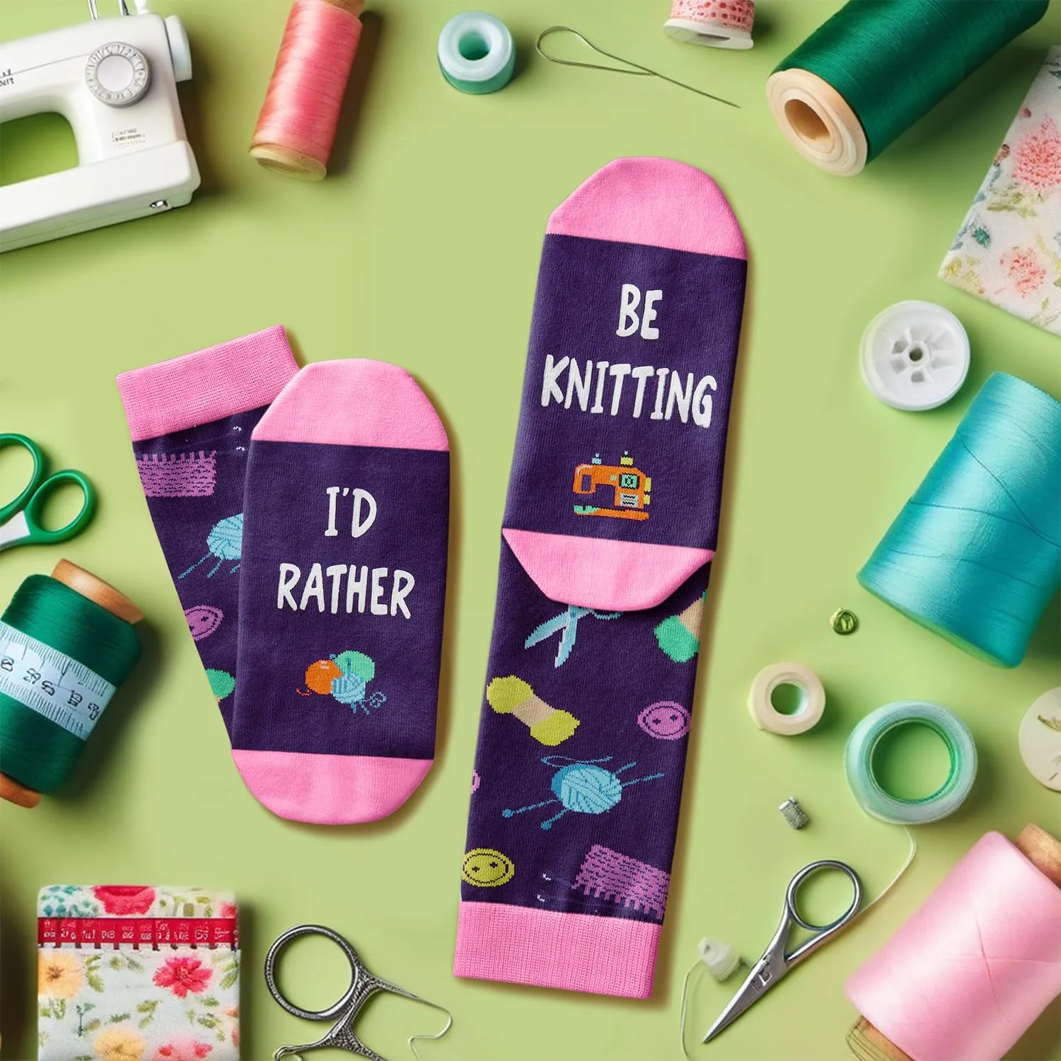 Zmart Knitting Gifts for Women - Knitting Gifts for Knitters, Crochet Gifts for Crocheters Crochet Lovers Mom, Knitting Socks Crochet Socks